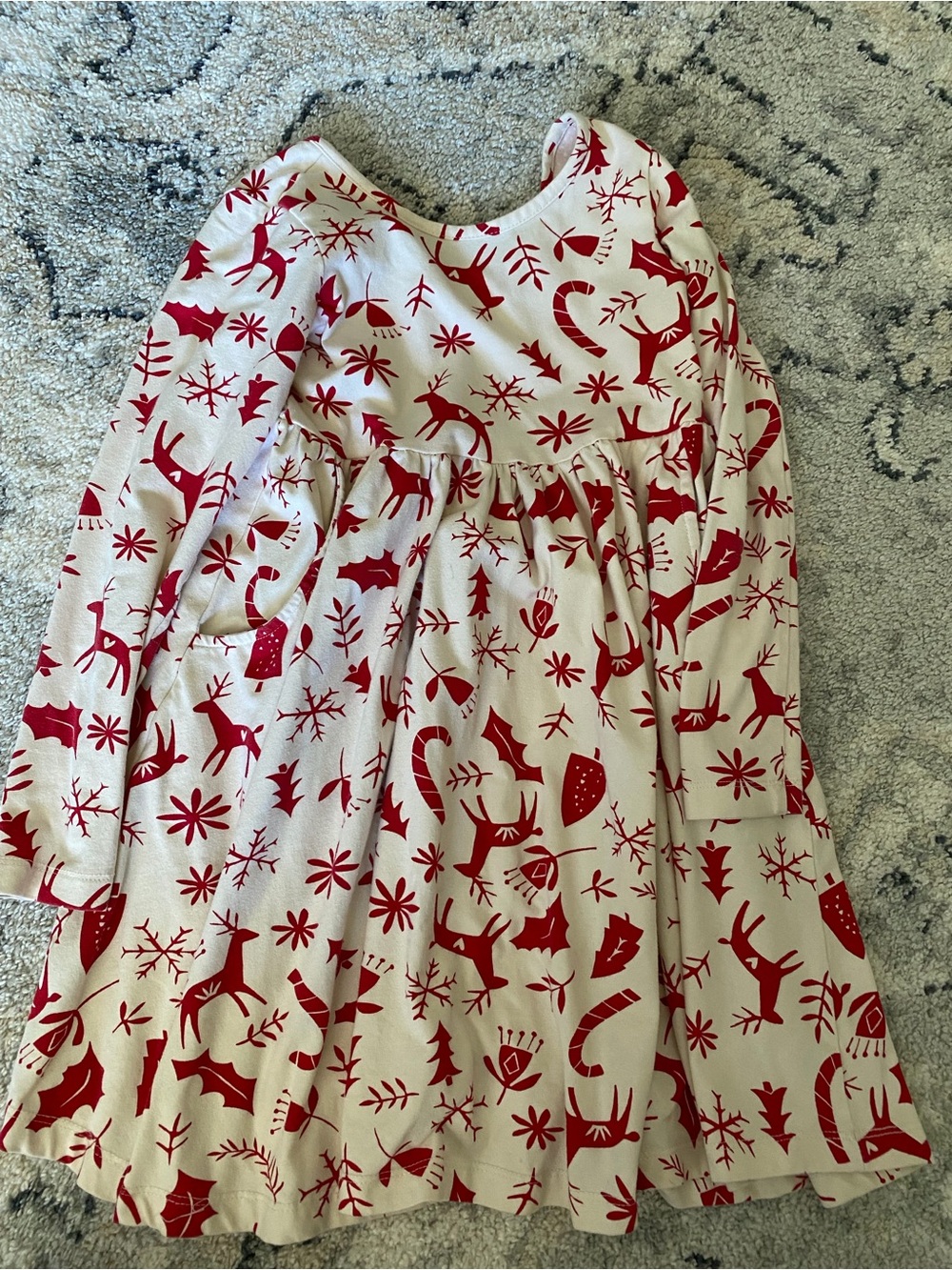 Hanna Andersson Pink and Red Floral Girls Dress Top